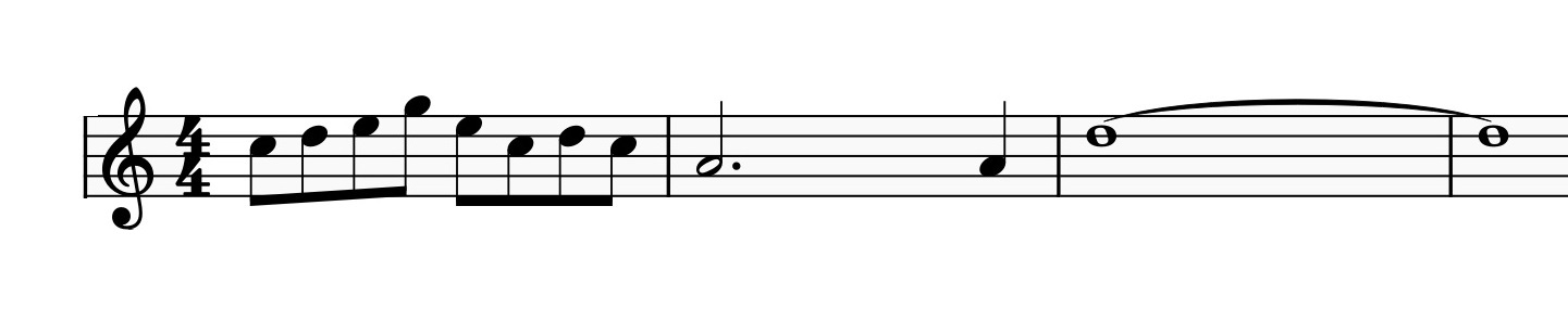 Sheet music showing the introductory guitar riff